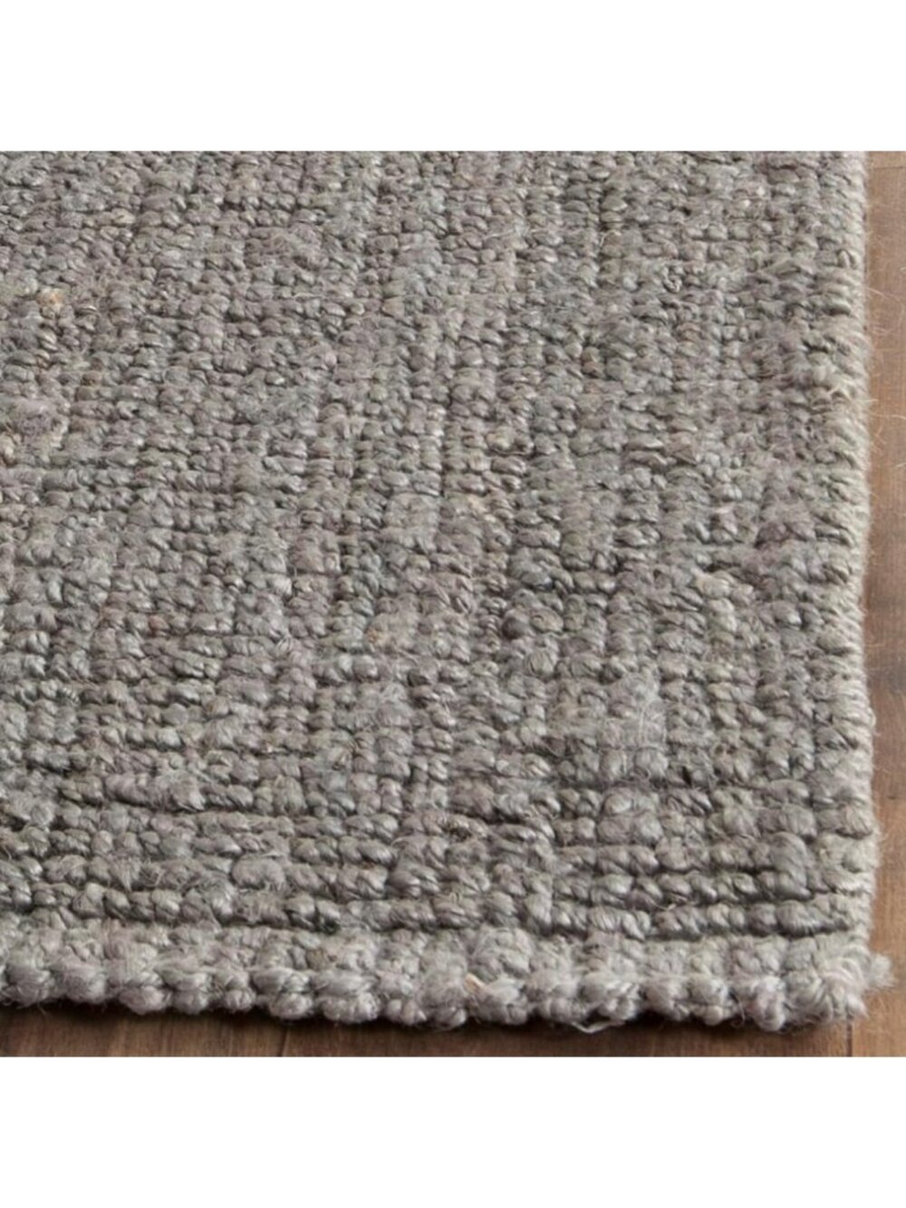 Natural Fiber Jute Accent Rug 3x5 - Light Grey, Eco-Friendly Home Decor